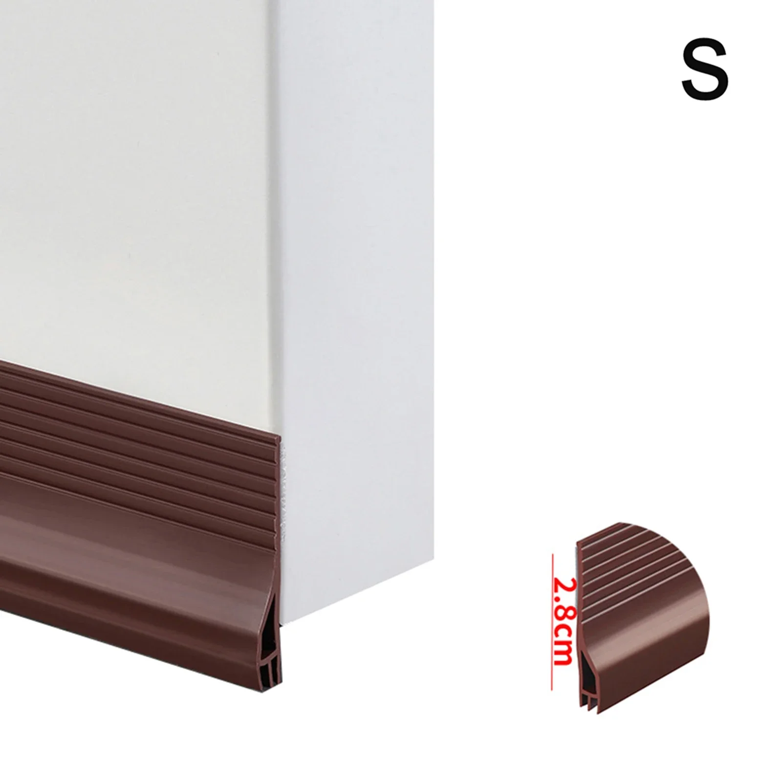 

1 Pcs Door Seal Strip Drafts Weather Stripping White/Gray/Brown/Black Protection Against Moisture High Quality