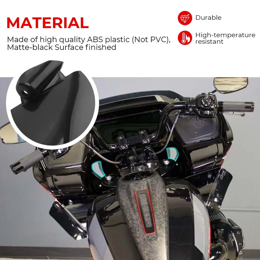 Black Inner Fairing Air Duct ABS Plastic 1 Pair Motorcycle Fit For Harley Touring Road Glide CVO/SE FLTRXSE 2023 2024 2025