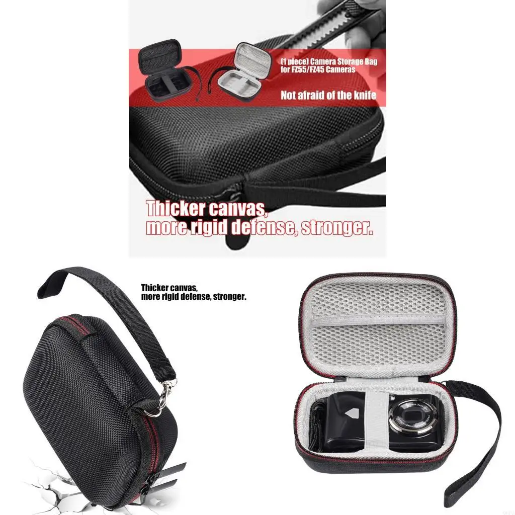 Q6PA Camera Storage Bag for PIXPRO FZ55/FZ45 Case Precise Internal Pocket Stability Water Resistance in Outdoor Activity
