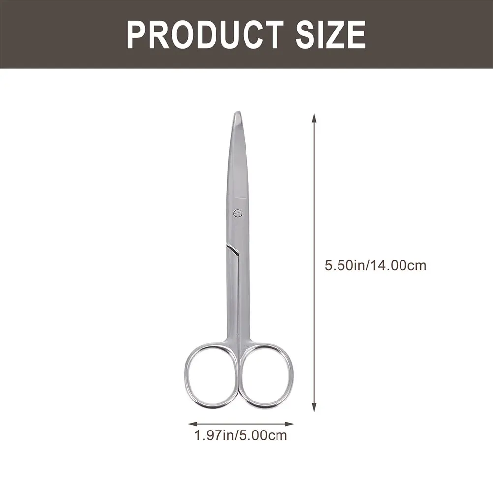

2pcs Stainless Steel Ostomy Blunt Tip For Cutting Bag Medical Supplies Colostomy Shears Lightweight Bag