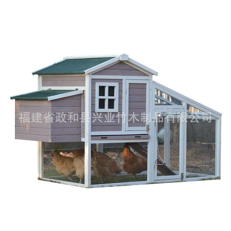 Solid Wood Outdoor Chicken Coop Poultry Breeding Cage Nest Box Farm Animal Housing