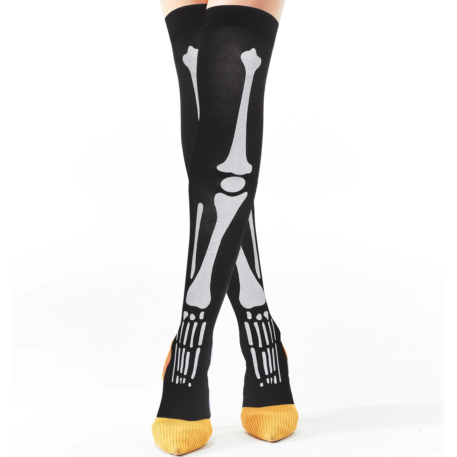 Halloween-Strümpfe und Handschuhe Set, Lang, Polyester, Cosplay-Zubehör, Party-Kostüm, Gruseliges Feiertagsoutfit, Unisex