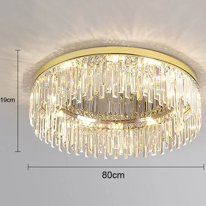 Moderna lampada da soffitto in cristallo di lusso lampadario in acciaio dorato LED soggiorno camera da letto decorazione della casa illuminazione a