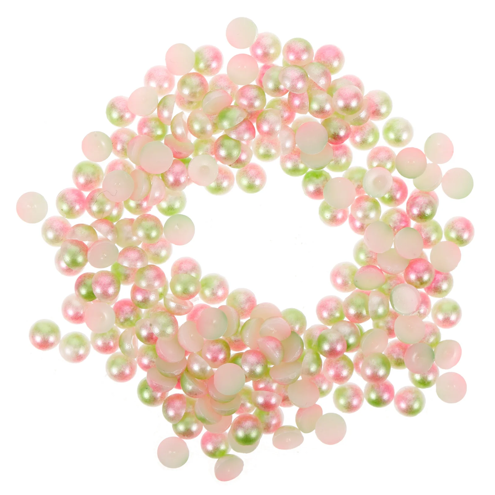 

200Pcs DIY Pearl Beads for Crafting Exquisite Flat Back Pearls No Hole Fake Pearls for Manicure Home Decor Clothing Accessories