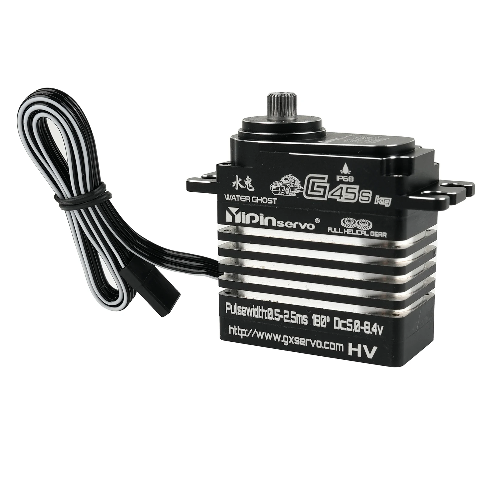 Professioneller 45 kg digitaler Servo-Kernlosmotor mit hohem Drehmoment, IP68, wasserdicht, 180 270 360 Grad, für Robotik-RC-Modelle