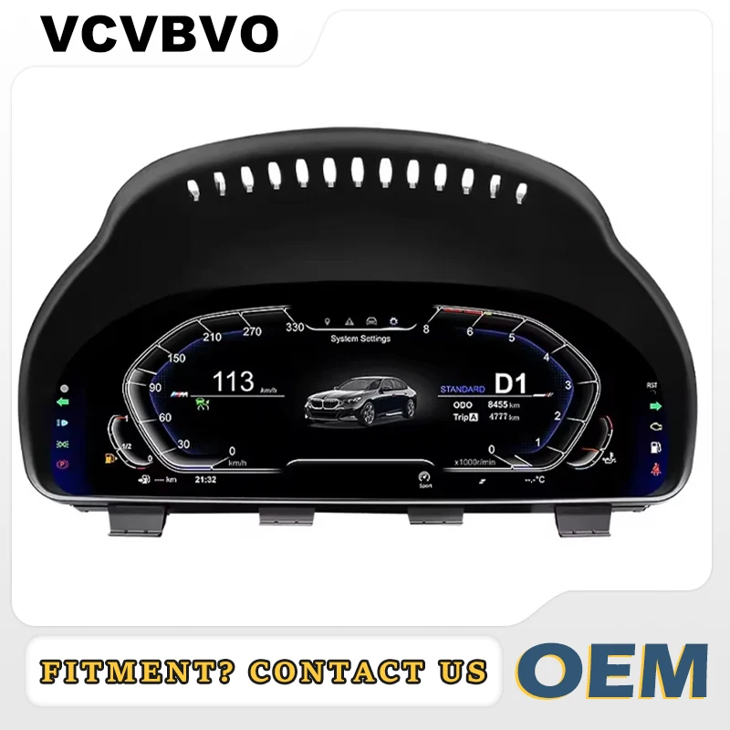 

12,3-дюймовая цифровая приборная панель LCD для BMW 5 серии F10 F11 F18 2009-2016: замена и модернизация автоматического спидометра