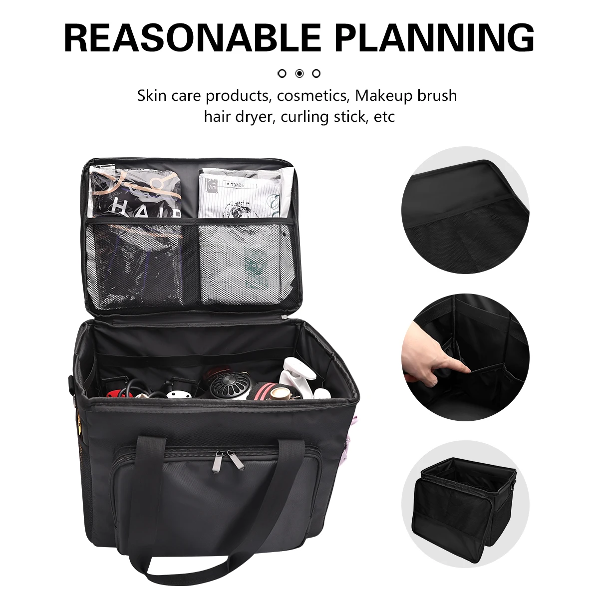 Barber Fold Bag  Large Capacity Scissor Tools Storage Hairdressing Cosmetic Salon Organizer Grooming Travel Bags Makeup Case