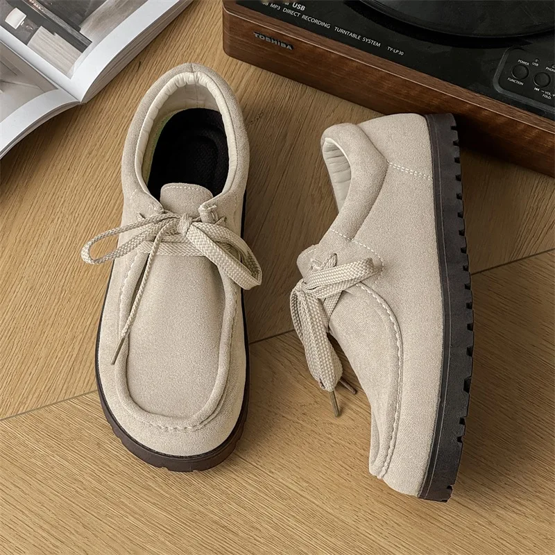 Men's shoes 2026 Spring and Autumn handmade retro casual shoes  leather shoes replica British low cut men's shoes