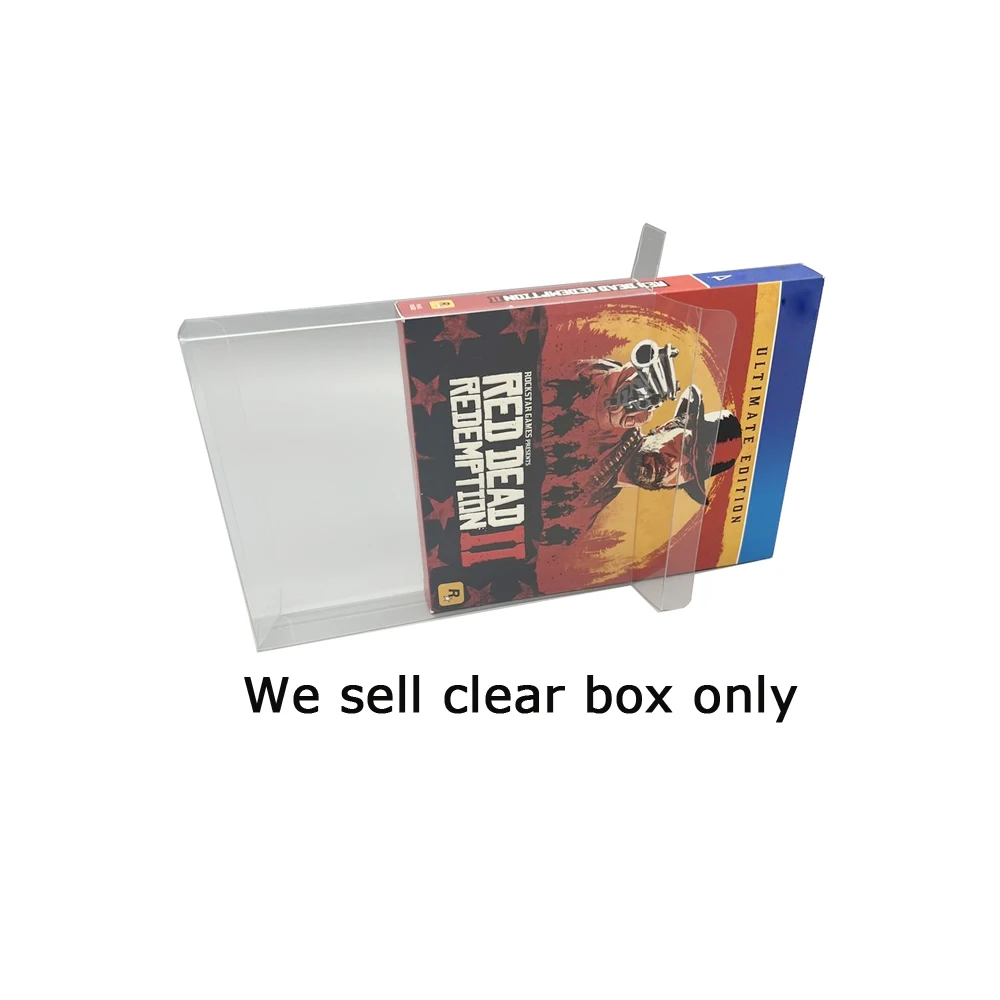 ZUIDID Caja transparente para PS4 Red Dead Redemption 2, caja de juegos, Protector de plástico especial, caja protectora de almacenamiento de colección