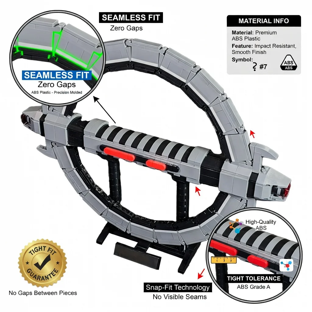 Moc Space Movie Spinning Circular Laser Sword Hilt Building Blocks MOC Sci-Fi Bricks Model Ornament DIY Gift for Adults