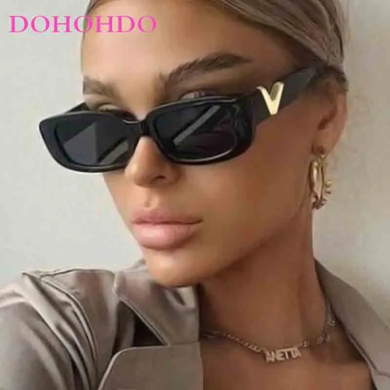 

Retro Small Frame Rectangle Sunglasses Women Men Luxury Brand Designer Classic Driving Travel Sun Glasses Oculos De Sol UV400