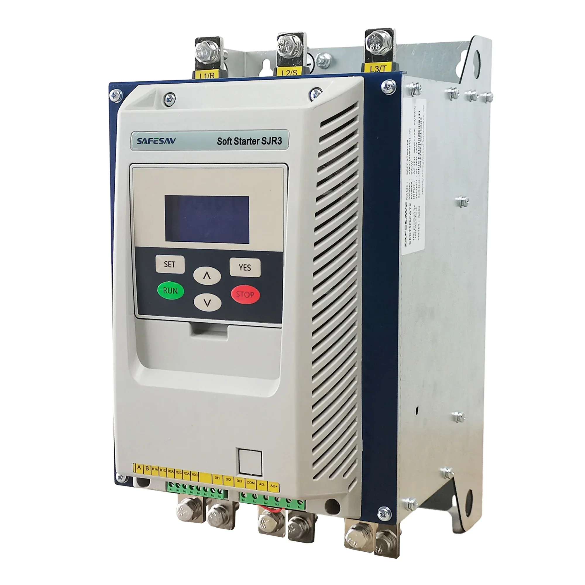 التيار المتناوب 3 المرحلة 380 فولت موتور لينة كاتب الشركة المصنعة 90kw SJR3-L سلسلة 50/60 هرتز تجاوز خارجي شاشة الكريستال السائل التحكم عن بعد المغناطيسي
