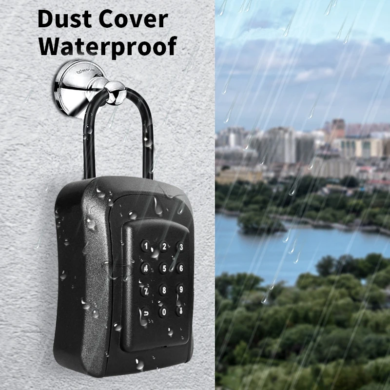 EGFirtory Smart Tuya Or TTlock APP Key Box Large Store Space 2 Way Unlock Waterproof Security ABS Key Box