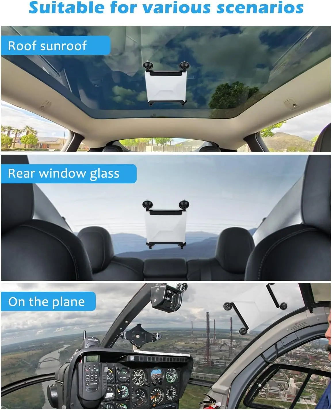 Metal Starlink Mini Sunroof Suction Cup Mount Mounting Kit for Car Windows Starlink Mini Car Mount Strong Suction Design