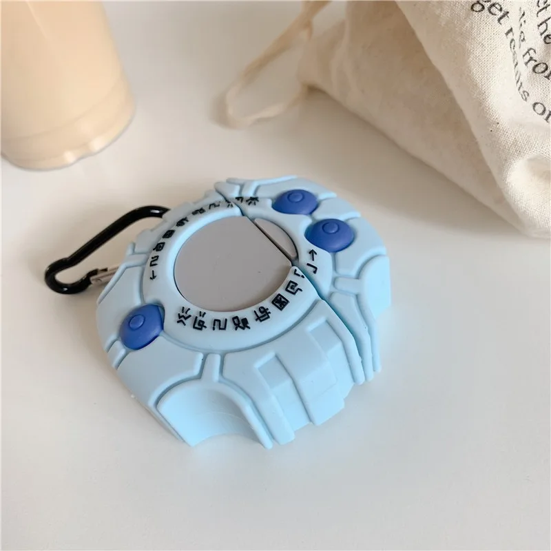 Custodia per auricolari 3D Cartoon Digivice per AirPods1 2 3 custodia per cuffie iPhone in Silicone carino per Air Pods Pro custodia in Silicone