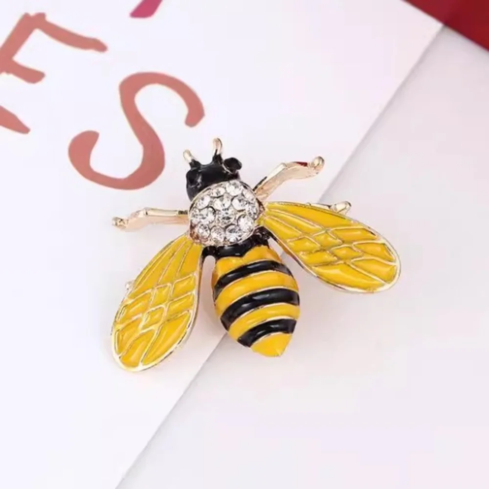 بروش المينا بلون النحل الزركوني العصري، دبوس مضاد للتعرض للنساء، زر معدني لإصلاح الملابس، هدية حفل زفاف
