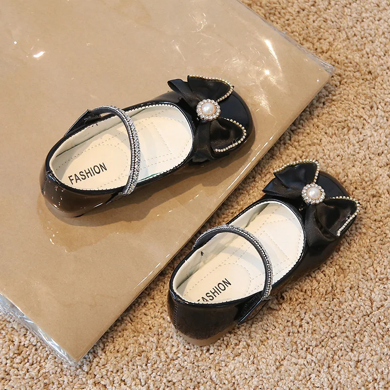 

Kawaii Casual Shoe Fashion Childrens Shoes Cute Red Girls Leather Shoes Spring 2023 New Bow Princess Shoes For Toddler Casual