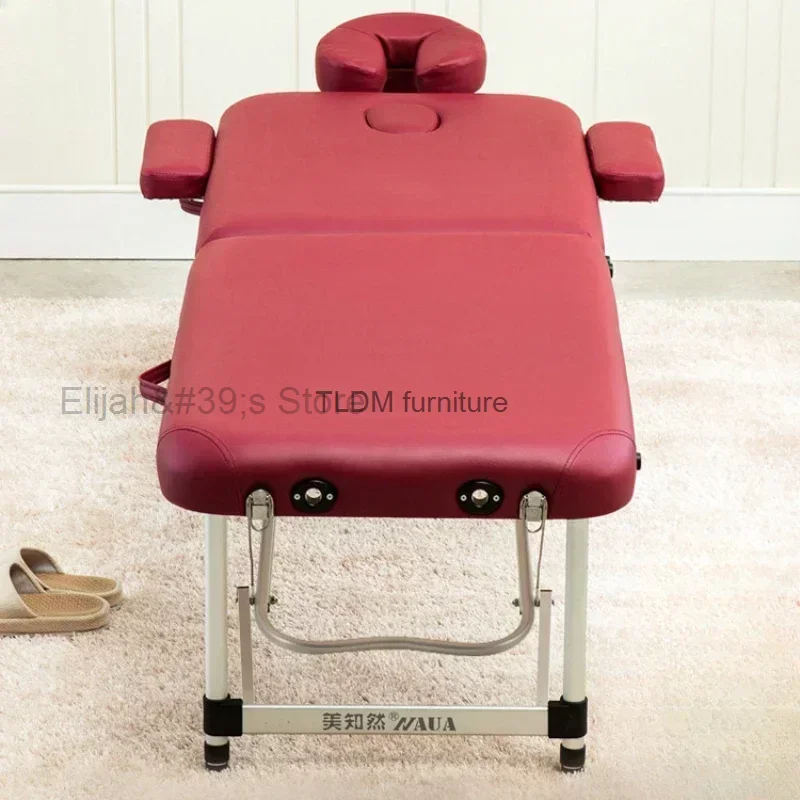 

Foldable Physiotherapy Spa Massage Beds Face Bathroom Ear Cleaning Massage Beds Nail Pedicure Lit Pliant Salon Furniture MR50MB