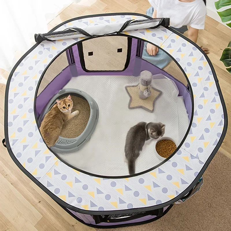 Kattenbezorgruimte met opvouwbaar ontwerp Puppy Kitten House Bedden Comfortabele katten Tentbodem Waterdichte hondenkatten Benodigdheden fatoеilioilioilio Frances