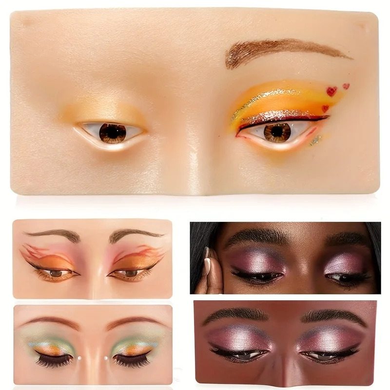 Half-Face Half-Face for Makeup Practice Palette, 5D Facial for Makeup Training Mat, Reusable Tattoo Skin Pad, Designed for Beginners - Aliexpress Deal