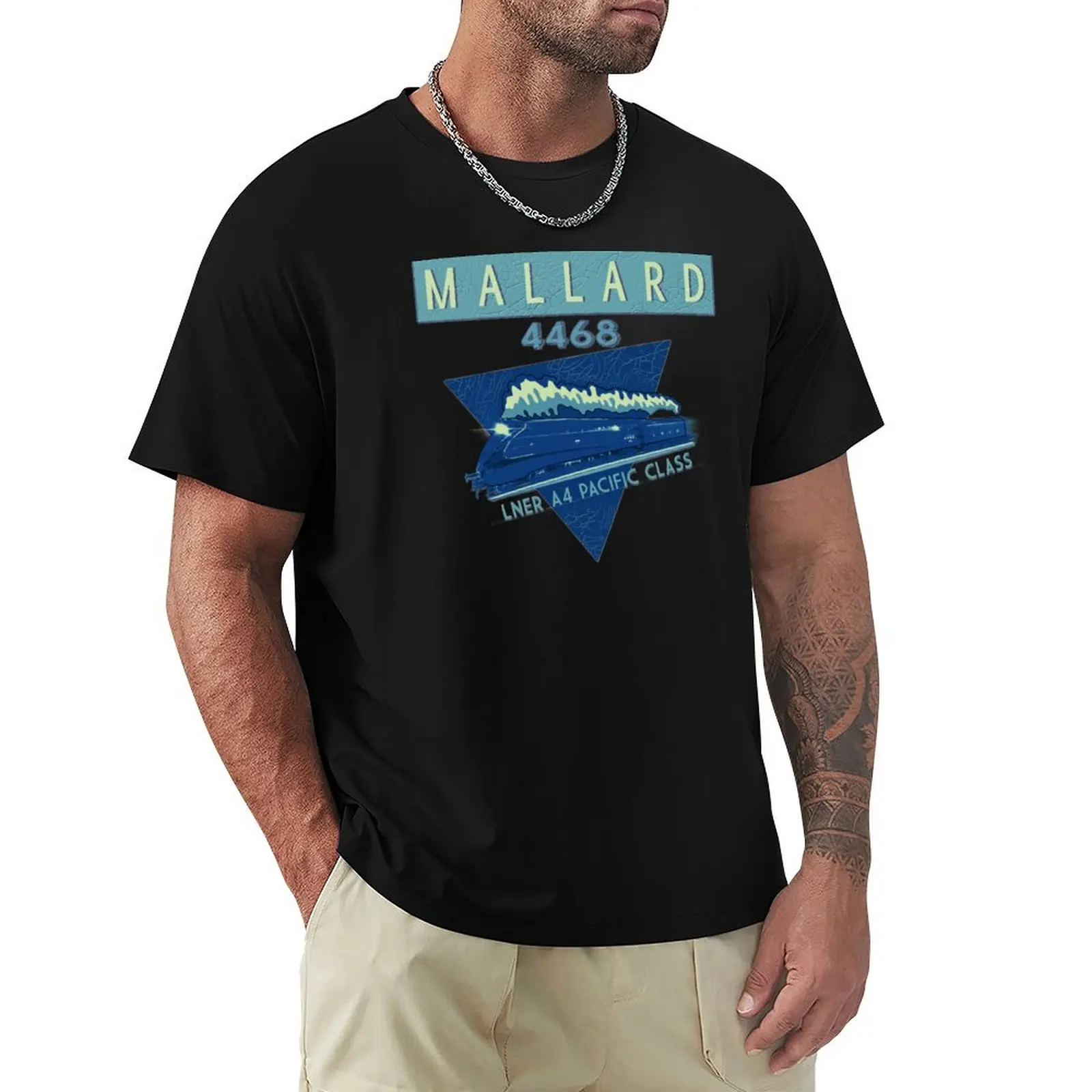 The Legendary Mallard Pacific Class Steam Train Locomotive Engine T-Shirt Outdoor Working T-Shirt