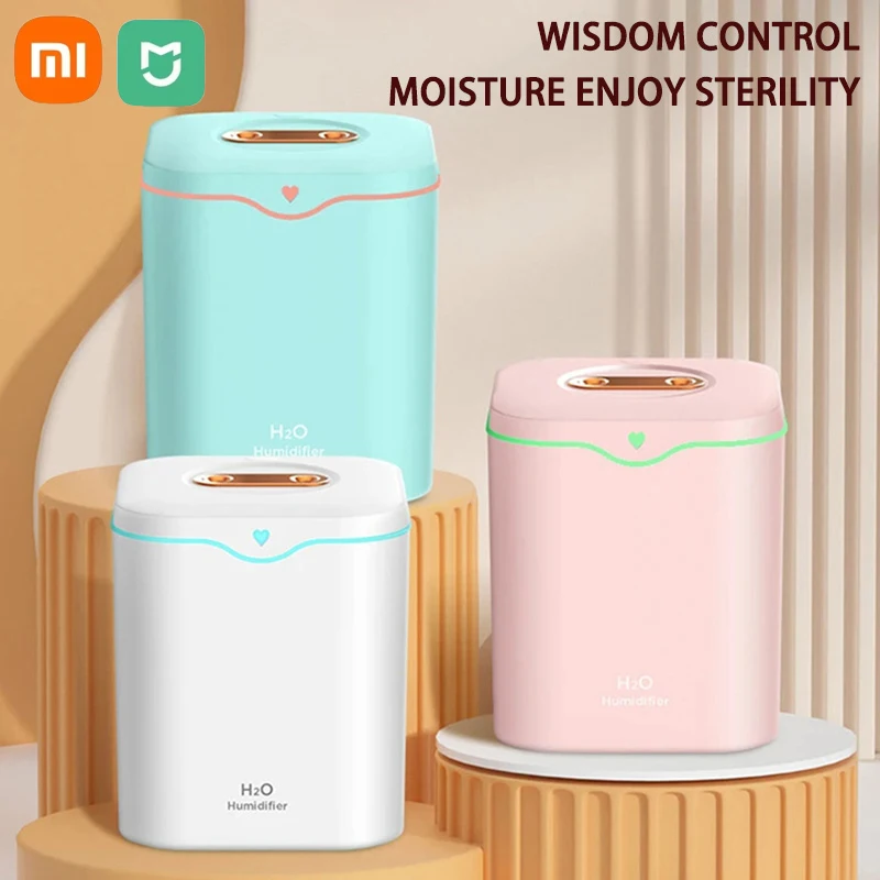 2025 Xiaomi USB Humidifier Silent Double Spray 2L Large Capacity Household Lamp Air Conditioning Room Air Humidification Spray