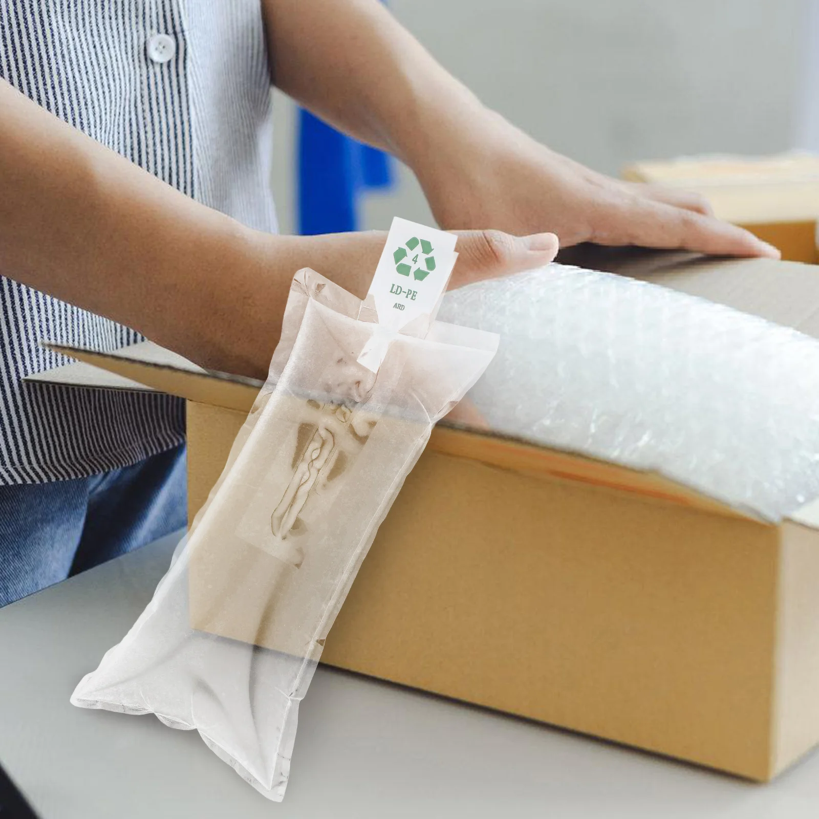 100 Pcs Anti-pressure Packaging Bag Has Air Bags Shockproof Nylon Co-extruded Film