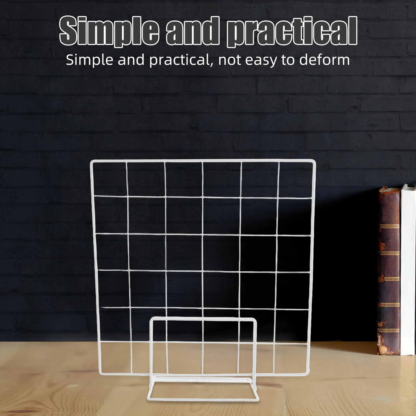 Multi-Functional Wire Grid Wall Display Rack for Classroom Decoration Art Gallery Market Stall Photo Display Craft Organization