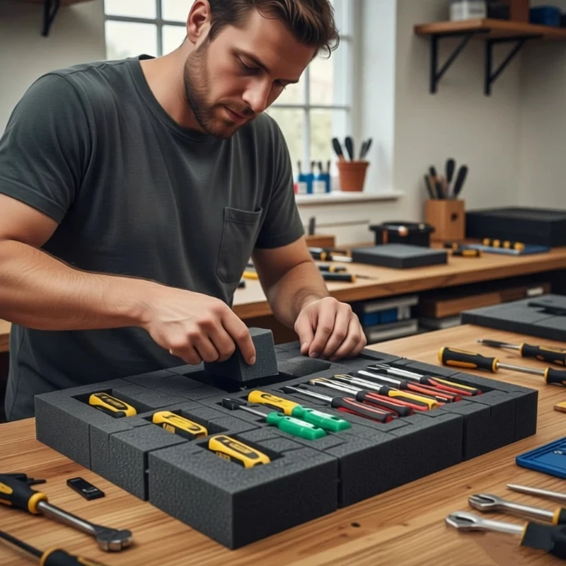 

Thickness 7/8/9/10cm Pick And Pluck Tool Box Foam Tool Organizer Precorted Pick Apart Foam Pre Cut Grid Sponge For Hard Case