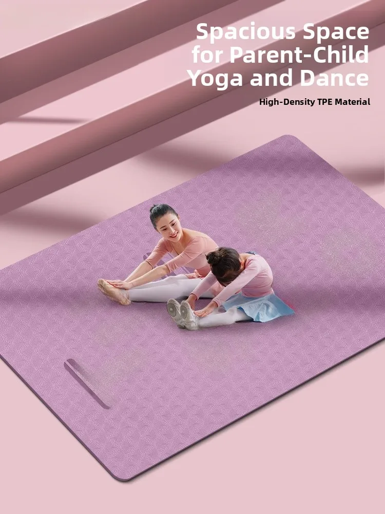 

Thiened очень большой коврик для йоги для двух человек, профессиональный противоскользящий коврик для фитнеса для домашнего использования, танцев или впитывающий