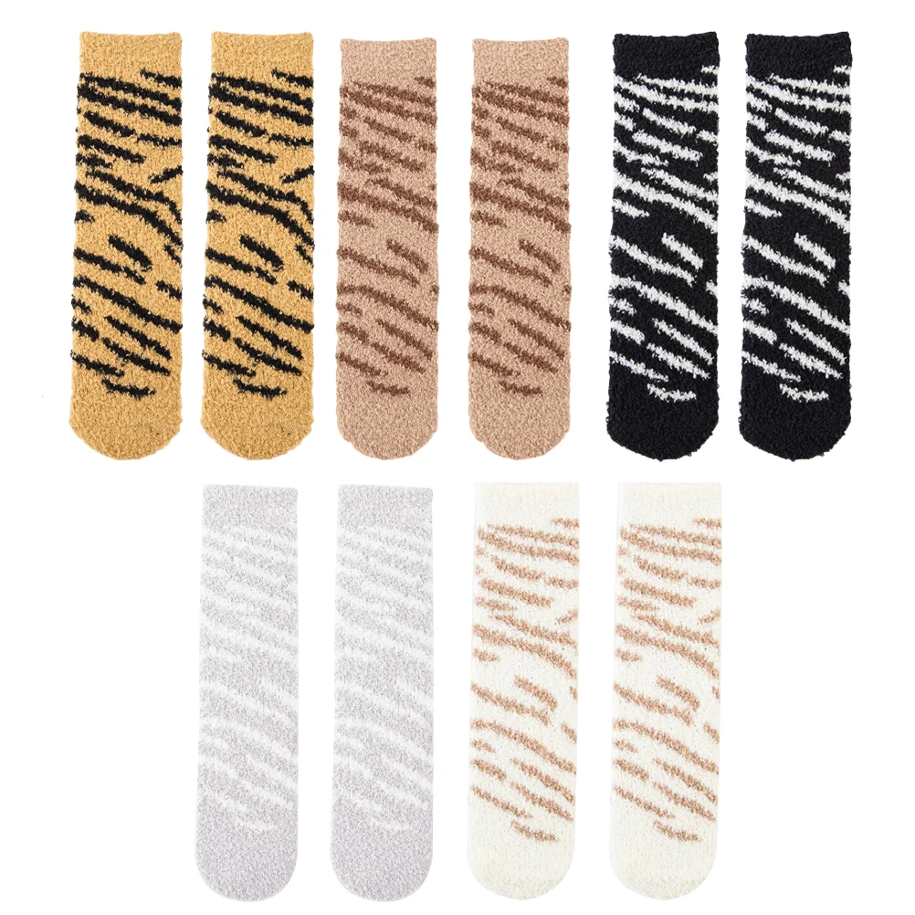 

5 Pairs Thickened Floor Socks Cozy Slippers Winter Household Soft Comfortable Warm Breathable NonSlip Premium Material Exquisite