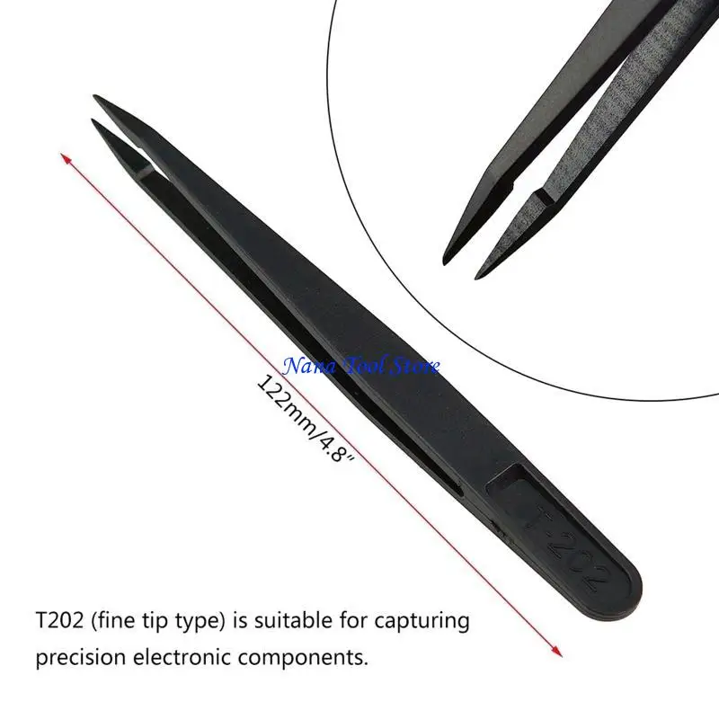 31GJ 8 Pieces Tweezers Plastic Anti-Static Tweezers for Electronics Jewelry-Making Laboratory Work Repairing Hobbies Durable