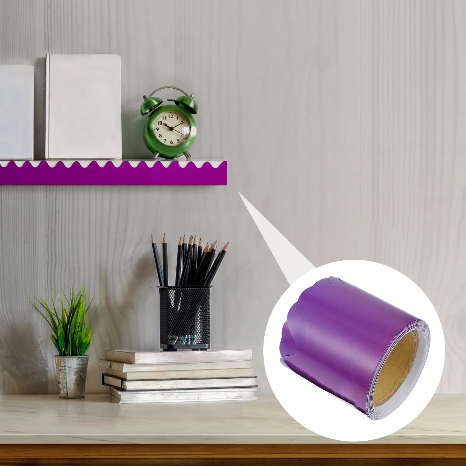 

5M Blackboard Border Paper Roll Premium Waterproof Decorative Bulletin Trim for Classroom Wall Chalkboard Boarder Decoration