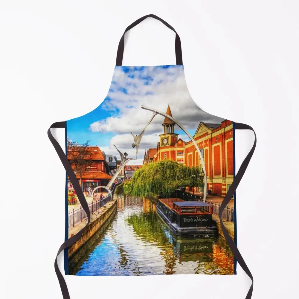 River Witham, Lincoln City, Lincolnshire, UK Apron painting painters Restaurant Kitchen Equipment Apron