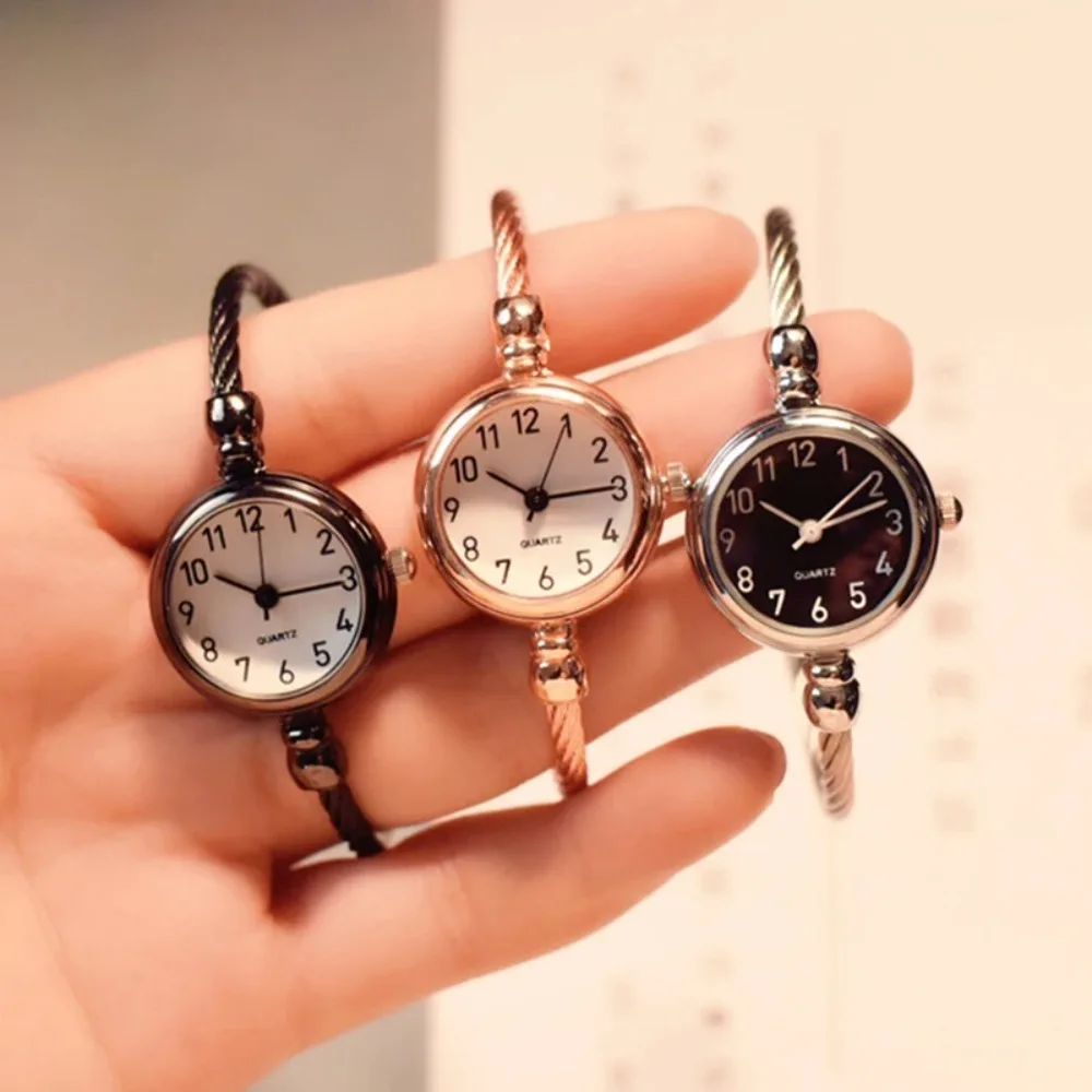 Women Watches Small Bangle Bracelet Watch Stainless Steel Retro Ladies Quartz Wristwatch Clock Casual Dress Watch Reloj Mujer 시계