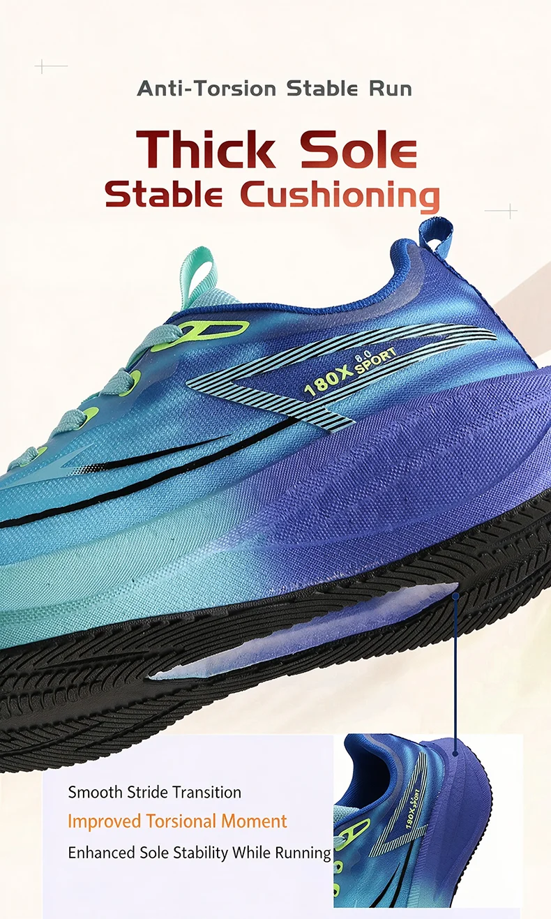 Damen-Laufschuhe mit Carbonplatte, Herren-Marathon-Sneaker, leichte, rutschfeste Sport-Sneaker für den Alltag – Detail 5
