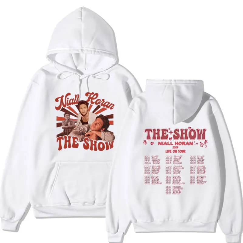 Niall Horan The Show Live on 2024 Tour Print Hoodie Men Women Autumn and Winter Retro High Quality Oversized Sweatshirts Hoodies