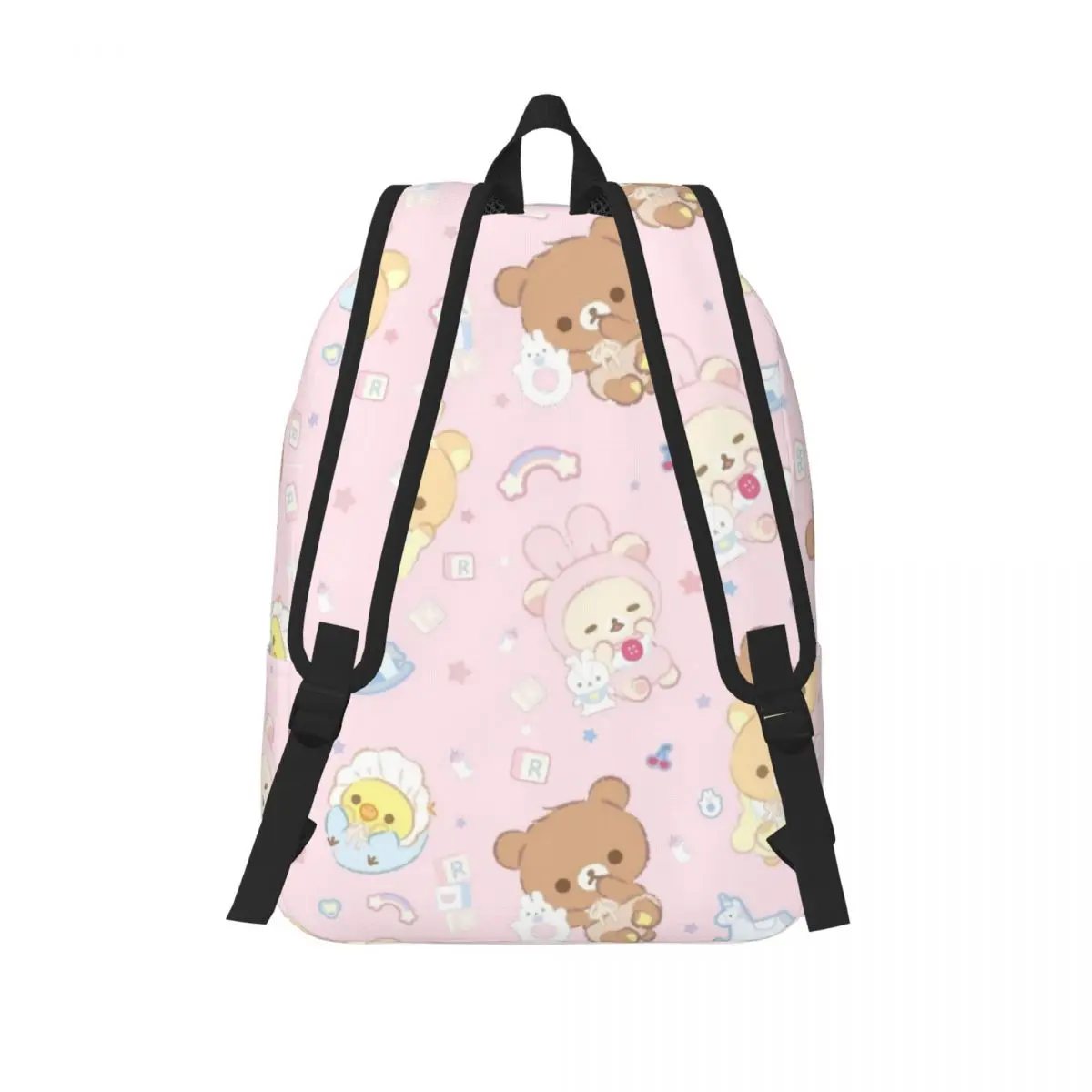 Bebê rilakkuma e amigos mochila clássica ao ar livre estudante trabalho daypack para homens mulheres computador portátil bolsa de ombro