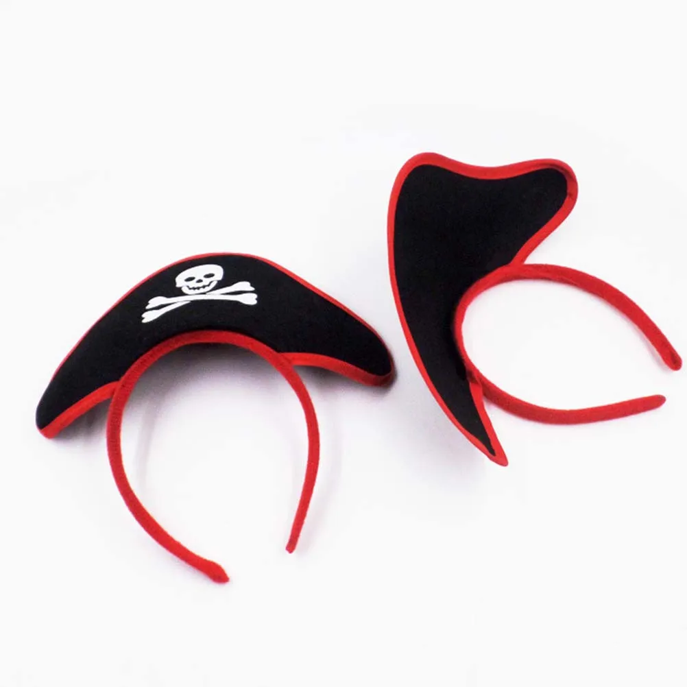 

4pcs Pirate Hair Hoop Skull Halloween Head Hoops For Lightweight Nonwoven Hair Accessories Festival Party Decor