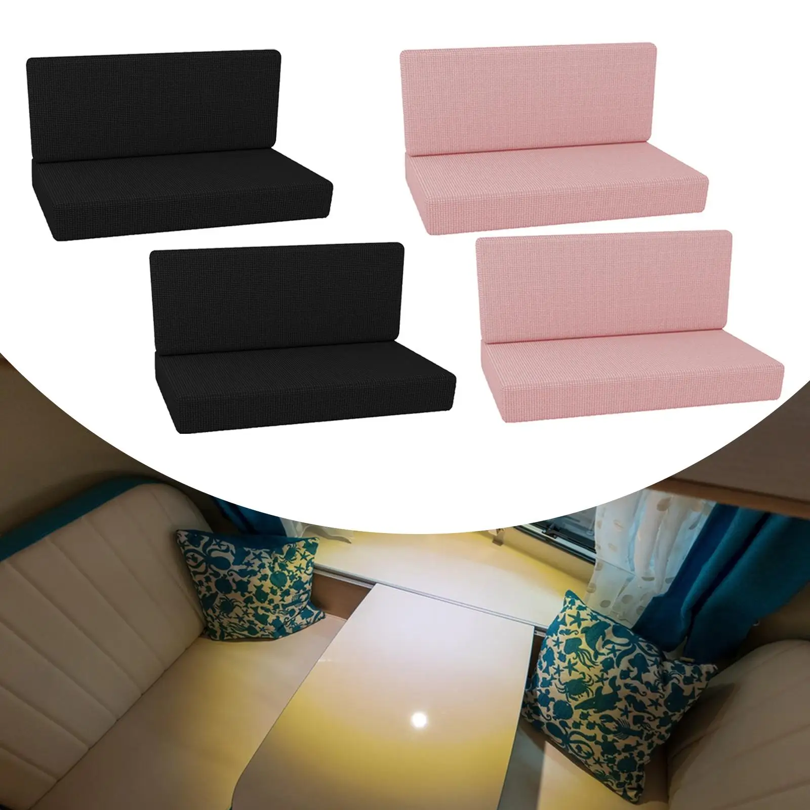 RV Dinette Cushion Covers Washable Easy Fitted Comfort Furniture Protector