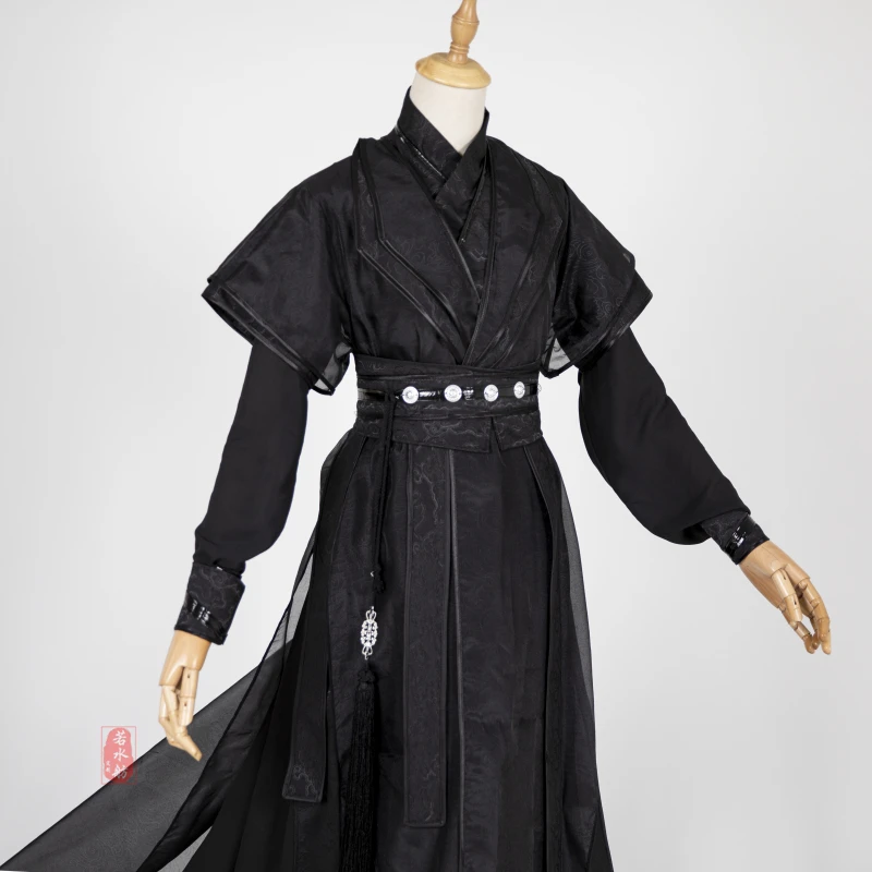 Chinese Hanfu  Fu He Xuan Gu Yun Cosplay Costume Anime Black Halloween Carnival Cosplay Party Men dress Tian Guan Ci