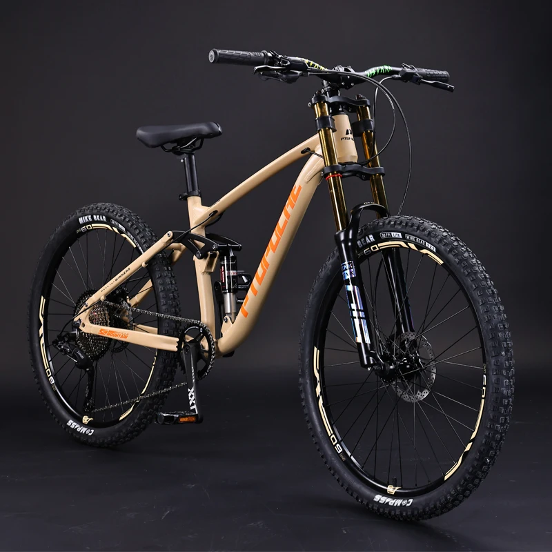 26/27.5 inch soft tail mountain bike Full Suspension Cross Country Bike 11 speed Downhill Bicycle hydraulic disc brake bicicleta