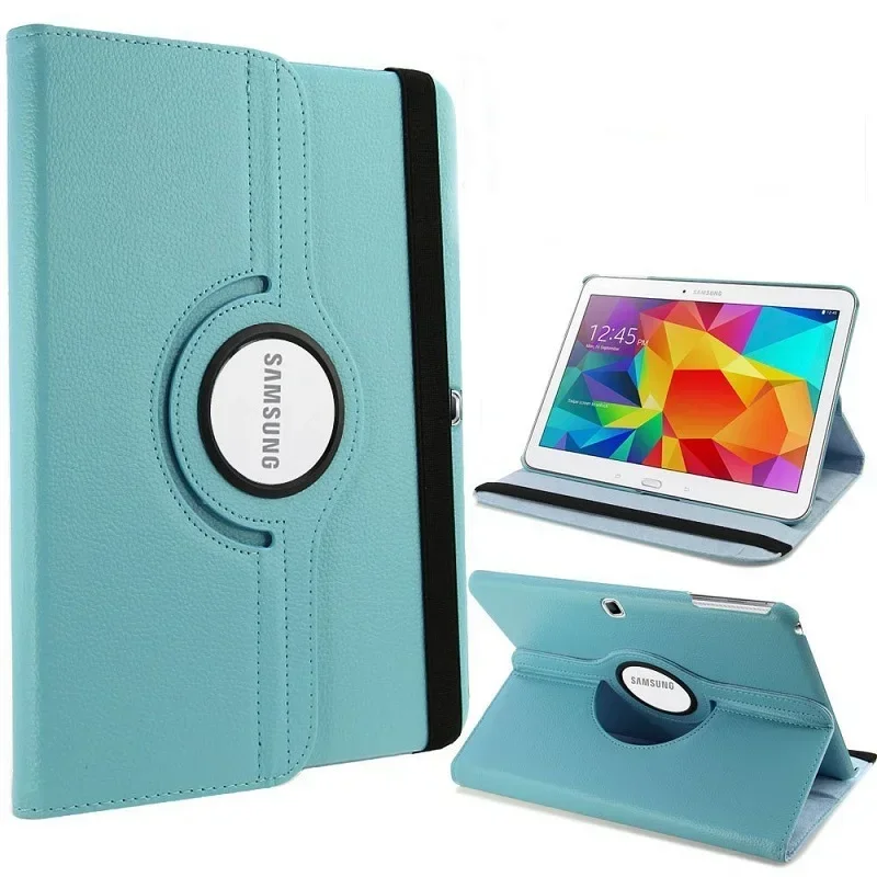 Pokrowiec na Samsung Galaxy Tab 4 10.1 T530 T531 T535 Funda Case na Samsung Tab 4 10.1" 360 Obrotowa podstawka Folio Pu Leather Cases — zdjęcie produktu 2