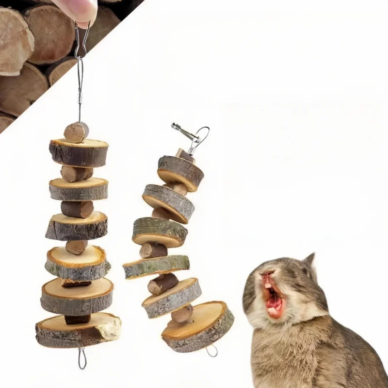 Juguete para masticar para mascotas de estilo aleatorio, brochetas molares de madera de manzana para animales pequeños, hámster, conejo, pájaro, conejillos de indias, Chinchillas, 1 unidad