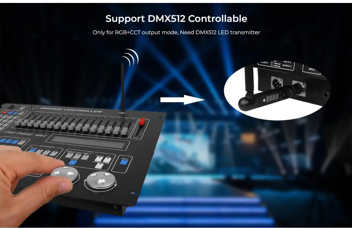 Miboxer WiFi+2.4G LED Controller Single Color Dual White RGB RGBW RGB+CCT SW2 SW5 WL5 Tuya Music APP Voice Control