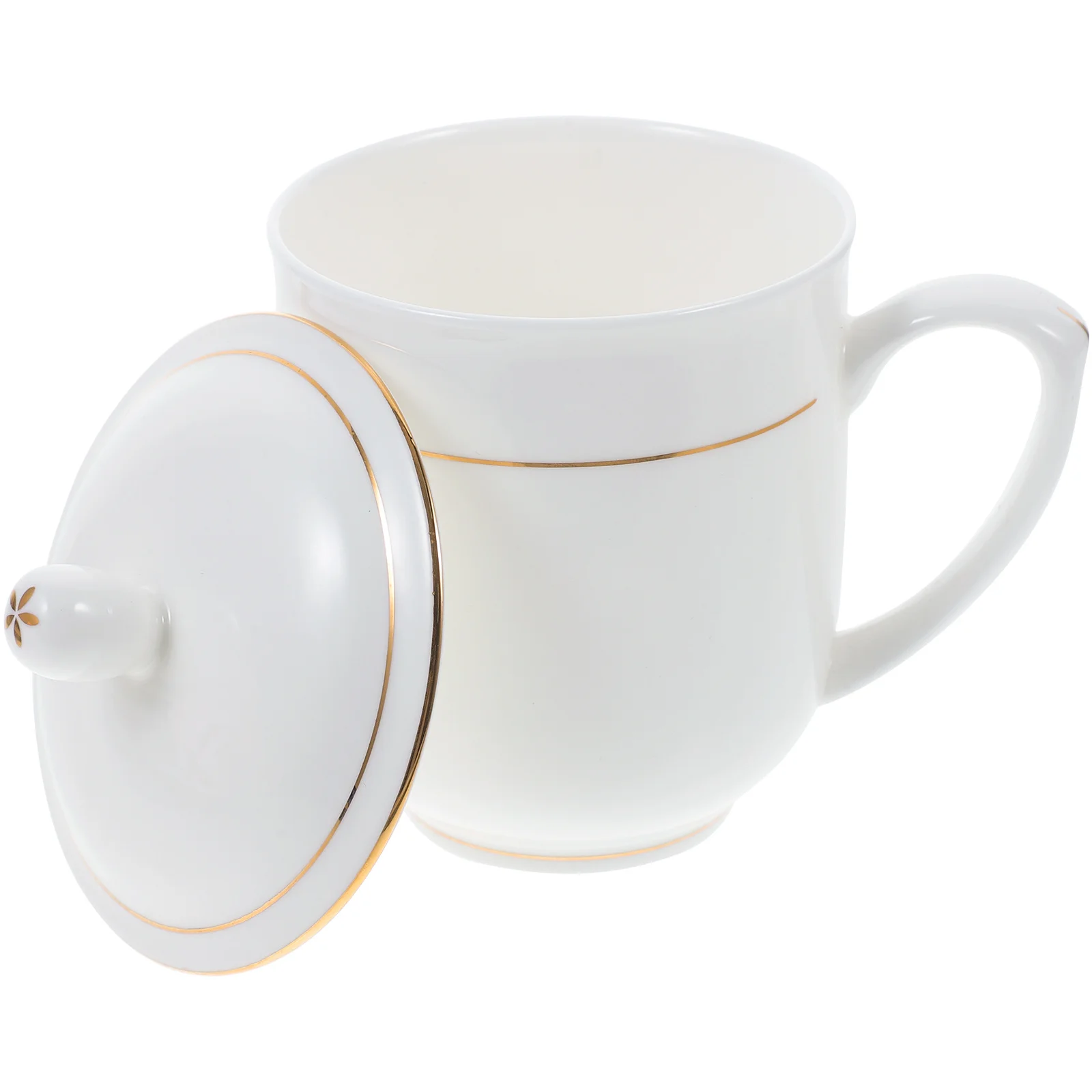 

Elegant Ceramic Mug Office Water Cup Wear-Resistant Daily Use for Coffee Tea Milk Soup Desktop Accessory Water Mug