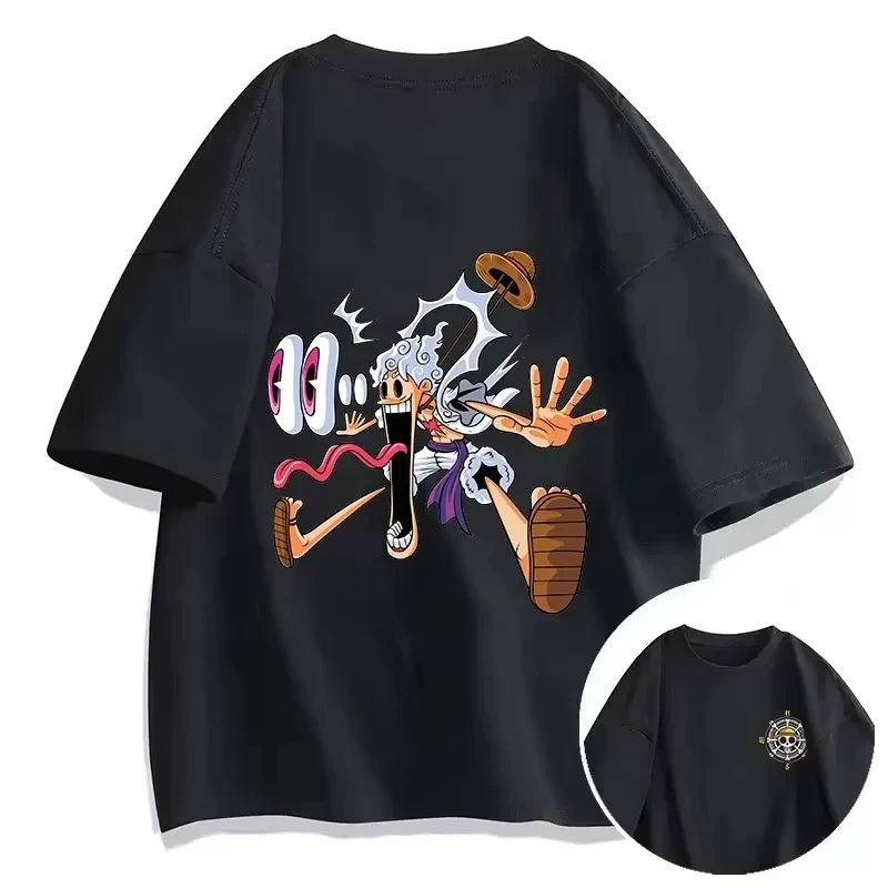 

ONE PIECE D Luffy Anime Men T-shirt Gear 5 Printed T-shirt Leisure Sports Street Man and Woman T-shirt Women's Clothing Y2K Top