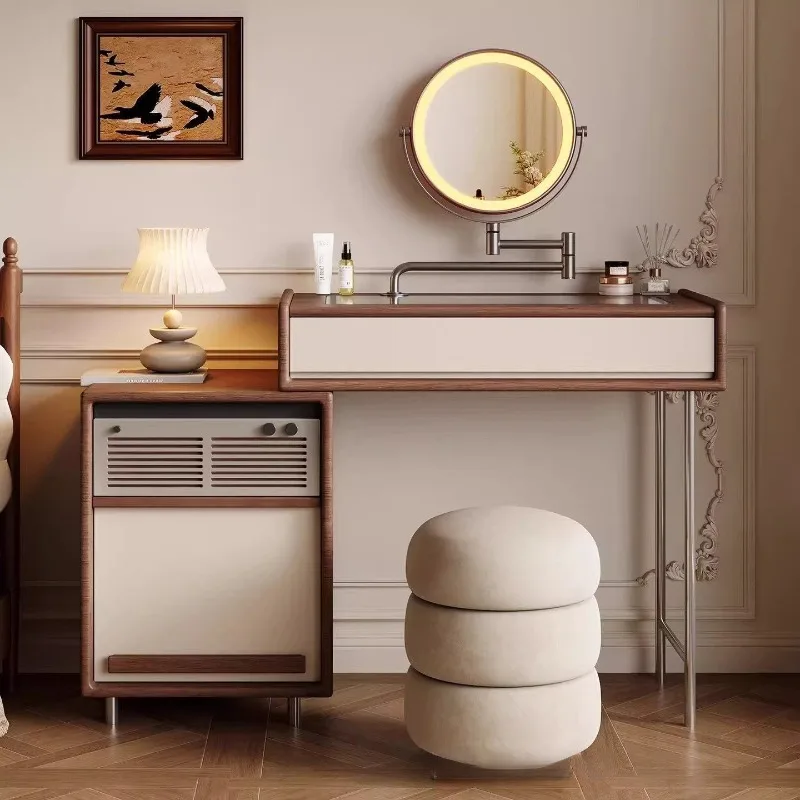 Dresser, chest cabinet, storage cabinet, integrated telescopic retro bed end corner cabinet, master bedroom boxwood makeup table