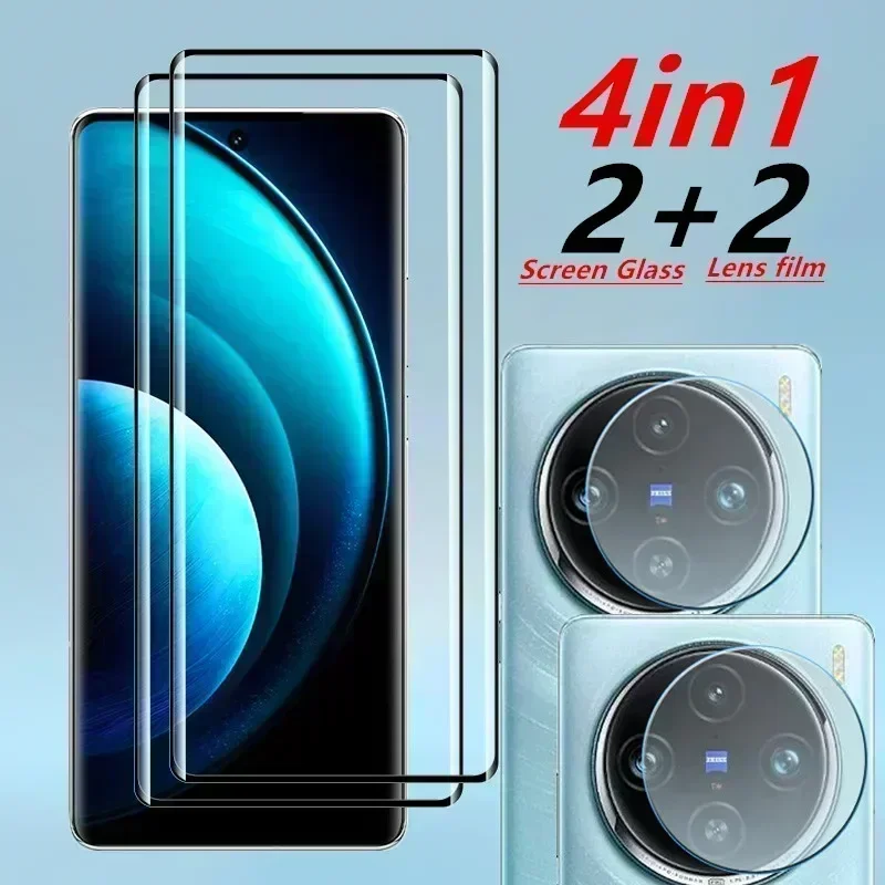 9D Glass For VIVO X100 Pro Tempered Glass X100 Protector 6.78inch Clear Film For VIVO X100 Pro Soft Camera Protection