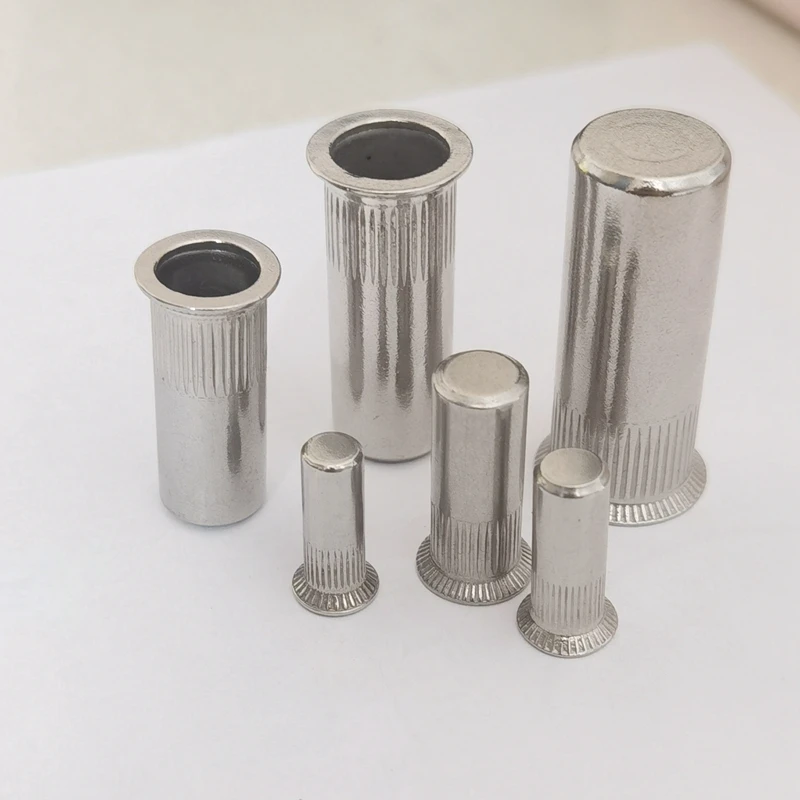 SUS304 Countersink head rivet nut Sealed Vertical stripes body close end M3 M4 M5 M6 M8 M10 M12  Blind Insert nut 304DCTZW